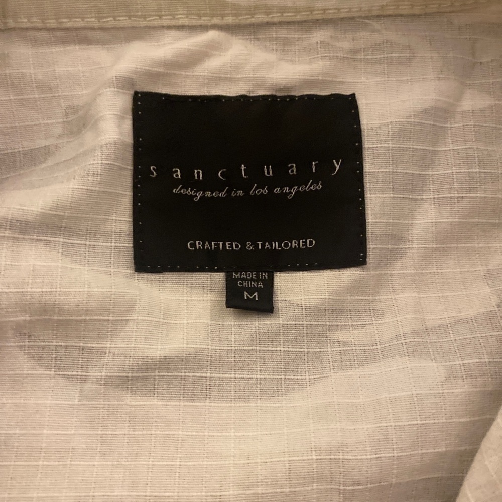 Anthropologie Santuary Camo Shirt - M green tan cream , cotton - Picture 3 of 5
